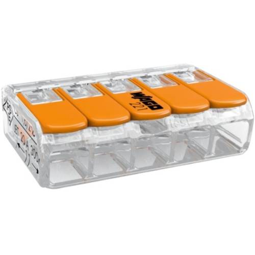 Клемма WAGO 221-415 (5Х4,0мм2 с рычажком)NEW 