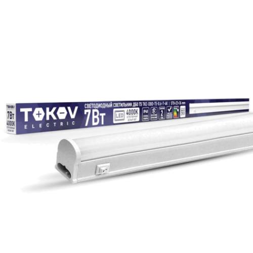 Светильник светодиодный ДБО Т5 7Вт 4К IP40 TOKOV ELECTRIC TKE- DBO-T5-0.6-7-4K