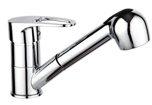 Смеситель для кухни РМС SL52-014 с вытяжным изливом Хром
