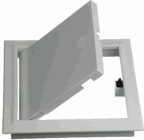 Лючок сантехнический пластм с замком 150*200 белый 1520ЛПЗ