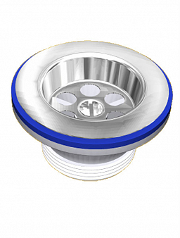 Выпуск АНИ M100 с нержавеющей сеткой D40мм (1 1/2"), короткий болт