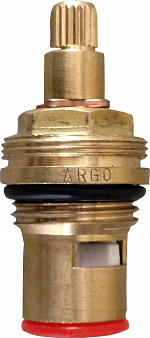 Кран-букса 1/2" керамика, 7,7 х 20 шлиц., 90° под крест, левост.