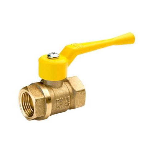 Кран шар. газовый 11Б27п DN15 PN40 г-г  рычаг, латун. БАЗ А10, 27171