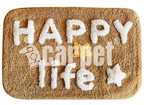Коврик универсальный хлопковый, HAPPY LIFE icarpet 40*60 капучино