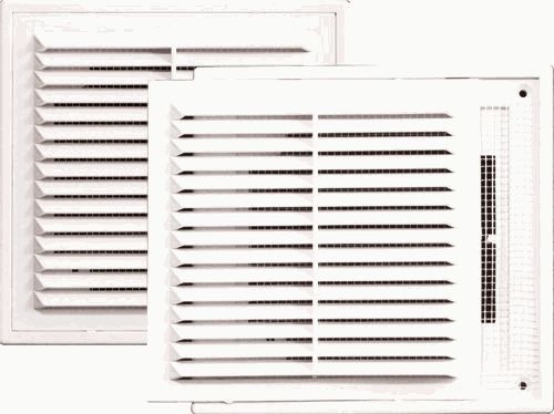 Решетка вентиляционная 210*210 2121ВР с москитной сеткой разъемная ABS-пластик белая