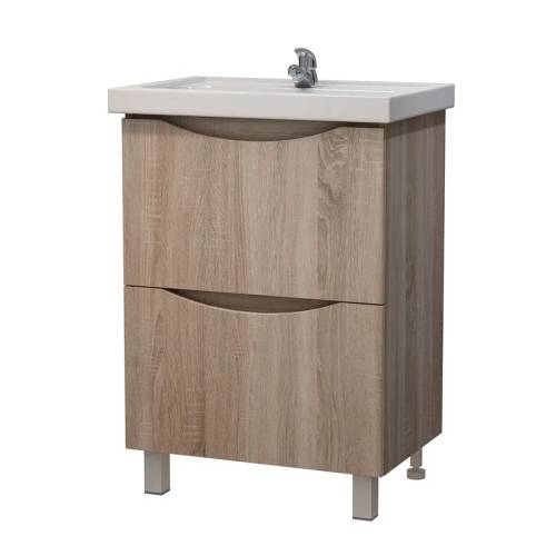 Тумба Сиэтл 60 (Фостер 60) DB2 напольная, дуб Сонома без умывальника