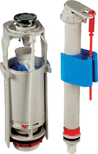 Арматура д/унит. кнопка пл. хром, нижн.подв. 1/2 АНИ WC8510С