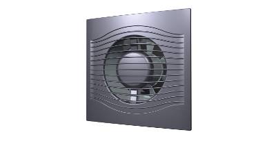 Вентилятор накладной SLIM D100 обр.клапан Dark gray metal DICITI