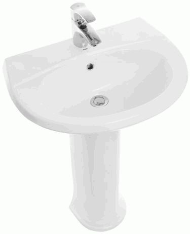 Умывальник "Виктория" 160х590х460мм с хромированным обрамлением, б/к Санита