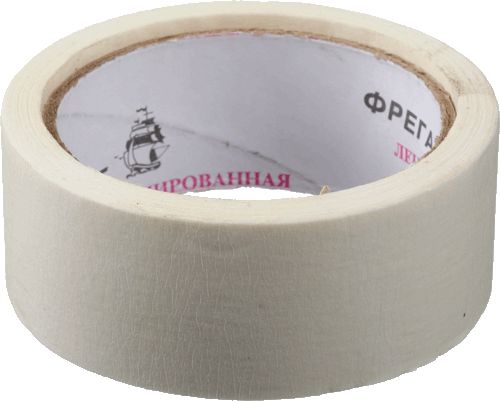 Клейкая лента малярная, скотч бум. 38мм*20м (крепп) Фрегат