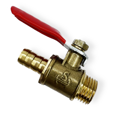 Краник шар. ARMA нар. резьба 1/4", елочка 12мм, латунь