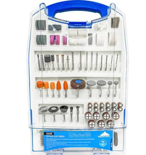 Набор насадок 188 предметов для гравера vertextools 0987-188
