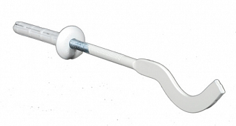 Кронштейн для радиатора плоск.170 мм, d7 мм, 28/PL 170/7, с дюбел. пластиф