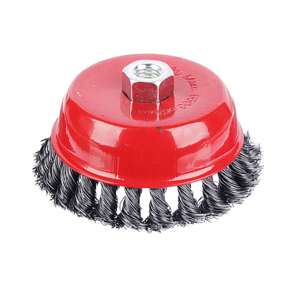 ЕРМАК Щетка металл. для УШМ 125мм/М14 крученая (чашка)