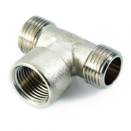 Тройник  1/2", ш-г-ш.,  ник., лат., GF