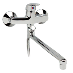 VIDIMA B2994АА СИРИУС Смеситель для ванны и умывальника, d35 картридж, плоский излив