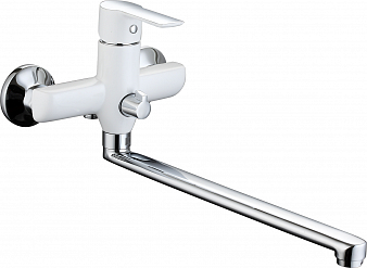 ARGO 35L35 OLIMP white Смеситель для ванны и умывальника, хром/белый, однорычажный d-35