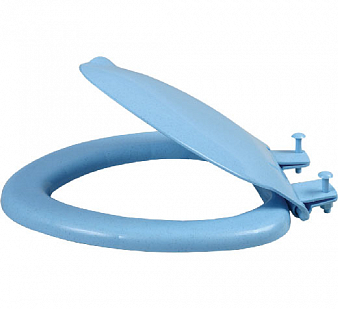 Сиденье для унитаза МОСКВА, голубой мрамор, "ВИР ПЛАСТ" 