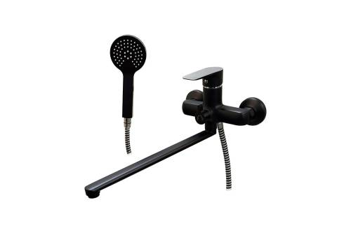 MELODIA Rumba Black Смеситель ванна D35мм, излив L30  MDV35341bk