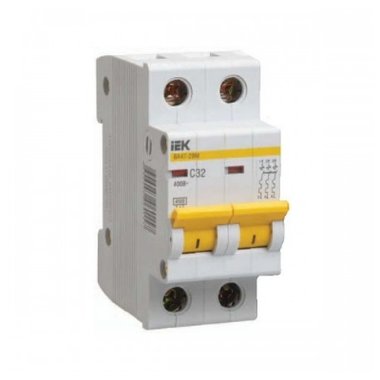 Автомат выключатель модульный 2п C 50А 4.5кА ВА47-29 IEK MVA20-2-050-C