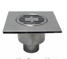 ТРАП  15 x 15 см,  прямой, металл.d 50 (вертикальный)