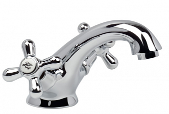 ARGO 042R RETRO Смеситель для умывальника, 1/2", тюльпан, хpомированный, литой излив L130