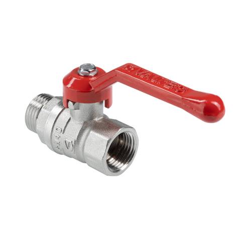 Кран шар. 1/2" г-ш (PN40) рычаг, лат. ник.  VALTEC СТАНДАРТ 