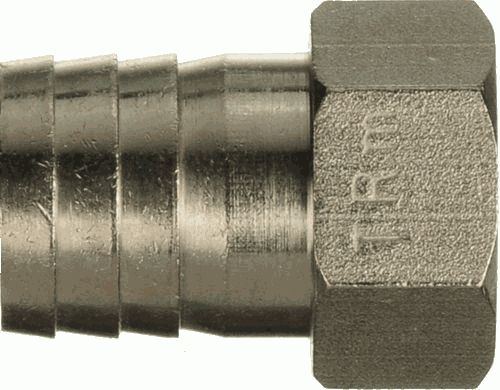 Переходник для резин. шланга  3/4" г - 25 мм,  ник.лат., TRM 06238