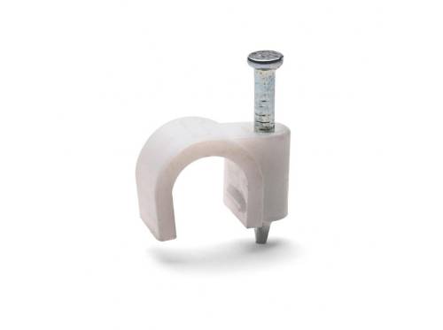 Скоба круглая пластиковая 6мм, 30шт