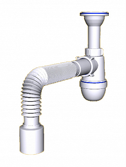 Сифон АНИ C0510  1.1/2"*40, с гибкой трубой 40*50