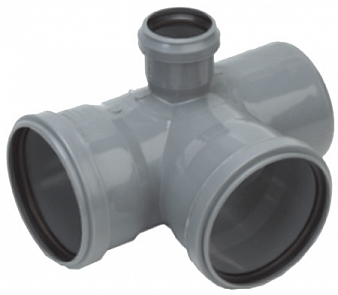 Крестовина, 110 -110 -50 мм - 87 град., правый, 2-х плоск.ПВХ