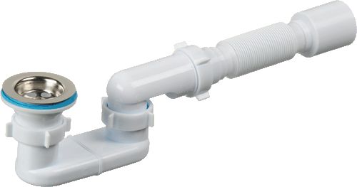 Сифон АНИ  E015  1.1/2" x 40 для душевого поддона, плоский, с гибкой трубой 40*50