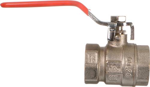 Кран шар. 1/2" г-г  рычаг, лат. ник.  TERMA RED  31001