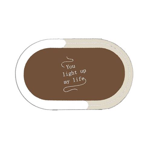 Коврик MELODIA OVALE диатомитовый 50х80 шоколад MK202