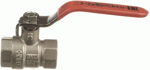 Кран шар. 3/4" г-г  рычаг, лат. ник. TERMA RED 31021