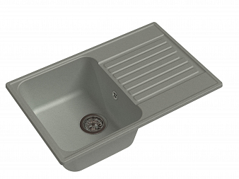 Мойка ECO, кварц, 740 мм х 480 мм, серый, б/компл40490