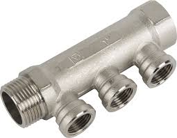 Коллектор 3/4" труба, 3 вых. на 1/2" г, лат., GF, Valtec