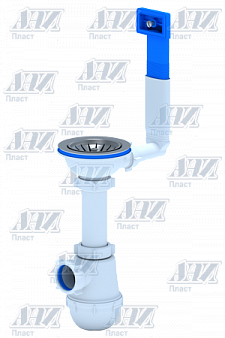 Сифон АНИ Грот A0145  3.1/2х40, 40-90, с жест. перел., вып. с гайкой,