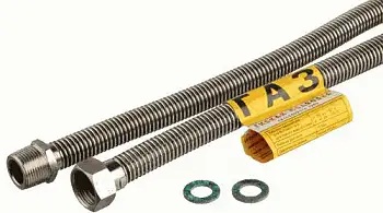 Подводка сильфонная для газа 1/2"  0,6 м,  г-ш  Kensudo