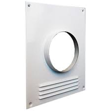 Торцевая площадка с решёткой для воздуховода, пластик, 125 мм,