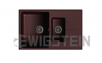 EWIGSTEIN Мойка  GEDR 60KF, кварц,  780 мм х 500 мм,  врезная, шоколад, большой выпуск