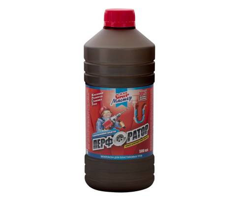 Сан-Мастер "ПЕРФОРАТОР" гранулированное средство для прочистки труб и стоков 500гр. *4/20