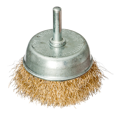 FALCO Щетка металл. со шпилькой для дрели 65мм (чашка)