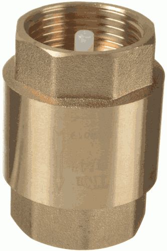 Обратный клапан 3/4" с пластиковым золотником, латунь СК (33942)