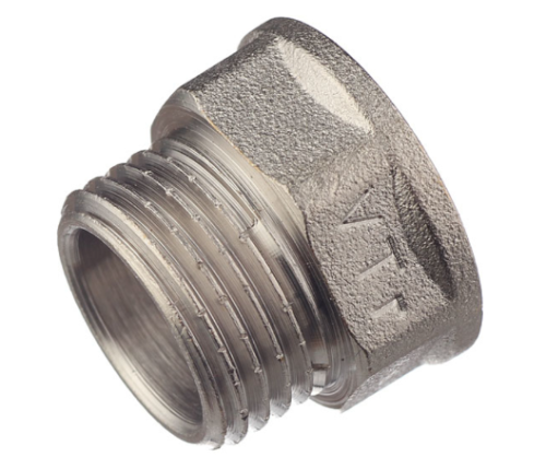 Удлинительная гайка 1/2" 10 мм, никель латунь Valtec