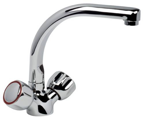 ARGO 032 DORIA Смеситель для кухни, Г-образный излив, кран букса 1/2" керамика