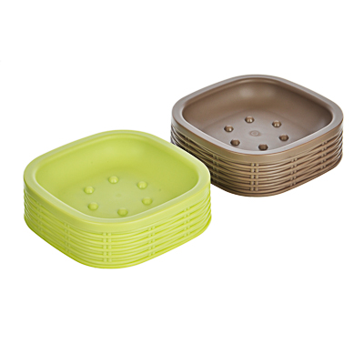 Мыльница "Роттанг", пластик, 10,5х10,5х3,5 см, 2 цвета