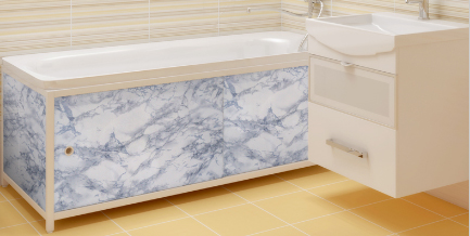 Экран под ванну "Ультра", ОБЛАКА, 1.68, пластик Метекам