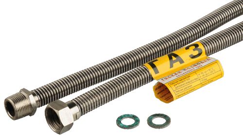 Подводка сильфонная для газа 1/2" 1,5 м,  г-ш  Kensudo