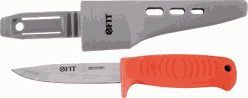 Нож строительный нержав. пластик. ручка, линейка на лезвии (10622)